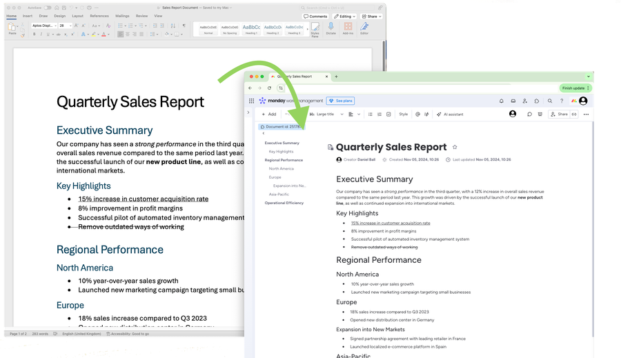Word Import for monday.com